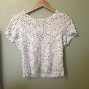American Eagle - White cotton top with details